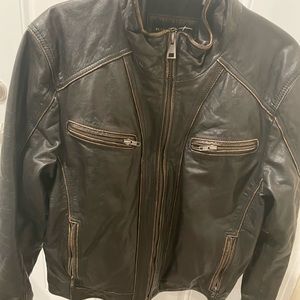 Leather Black Rivet MENS jacket